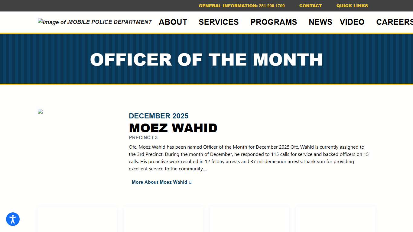MPD Officer Of The Month